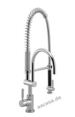 Dornbracht Tara Classic Einhebelmischer mit Pendelbrause Profi, Griffhebel links, Hochdruck, Chrom, 33880889-00