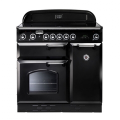 Falcon Classic 90, Range Cooker, Glaskeramikkochfeld, 90 cm, Farbe Gloss Black, mit 5 Jahren Garantie!