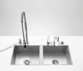 Dornbracht Water Units Doppelbecken, 930 x 405 mm, Edelstahl gebrstet, 38531000-86