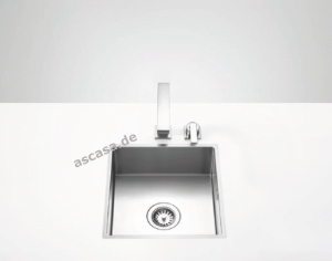 Dornbracht Water Units Einzelsplbecken, 390 x 405 mm, Edelstahl gebrstet, 38041000-86