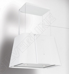 Silverline Lift-Up Isola Premium LII 594 W Inselhaube, 50 cm Farbe weiss/Weissglas