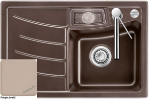 Systemceram KeraDomo VEGA 78, Farbe Fango (matt), mit 5 Jahren Garantie