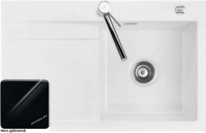 Systemceram KeraDomo STEMA 80, Farbe Nero (gl�nzend), mit 5 Jahren Garantie