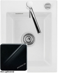 Systemceram KeraDomo MERA 39, Farbe Nero (glnzend), mit 5 Jahren Garantie