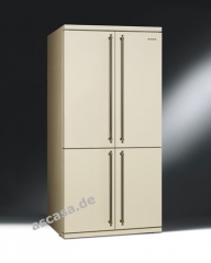 SMEG FQ60CPO Khl-Gefrier-Kombination Side-by-Side, No Frost, Creme, Energieeffizienzklasse A+, mit 5 Jahren Garantie!