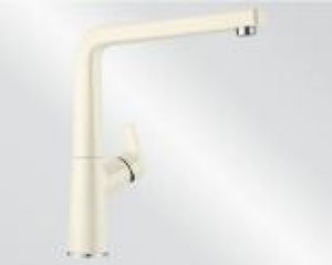 Blanco Avona S Armatur Silgranit-Look, Hochdruck Zugauslauf Schlauchbrause, Farbe jasmin, 521281