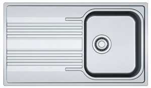 Franke Smart SRX 611 Einbausple Edelstahl gebrdelt, Excenterventil, reversibel, 101.0383.480