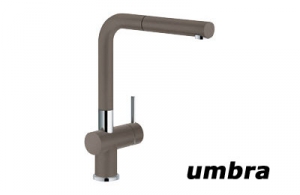 Franke Active-Plus Zugauslauf Einhebelmischer, Hochdruck, Bi-Color, Chrom/Umbra, 115.0373.886