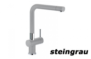 Franke Active-Plus Festauslauf Einhebelmischer, Hochdruck, Bi-Color, Chrom/Steingrau, 115.0373.818