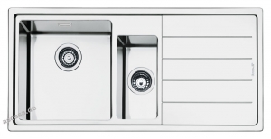 SMEG LFT102D Einbausple Flachrahmen, Edelstahl, 100 cm, Becken links