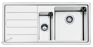 SMEG LFT102S Einbausple Flachrahmen, Edelstahl, 100 cm, Becken rechts