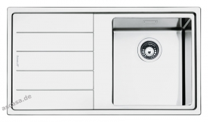 SMEG LFT861S Einbausple Flachrahmen, Edelstahl, 84 cm, Becken rechts