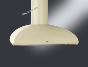 SMEG KS89POE Wandhaube Creme/Messing antik, Nostalgie-Design, 90 cm, Energieeffizienzklasse A, mit 5 Jahren Garantie!