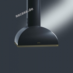 SMEG KS59AOE Wandhaube Anthrazit/Messing antik, Nostalgie-Design, 60 cm, Energieeffizienzklasse A, mit 5 Jahren Garantie!