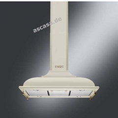 SMEG KCI19POE Inselhaube Creme/Messsing antik, 90 cm, Energieeffizienzklasse B, mit 5 Jahren Garantie!