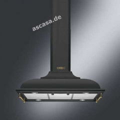 SMEG KCI19AOE Inselhaube Anthrazit/Messsing antik, 90 cm, Energieeffizienzklasse B, mit 5 Jahren Garantie!
