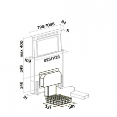 Falmec Down Draft Motor Flach 600 m/h