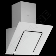 Silverline Riho RHW 653 W Wandhaube, 60 cm Edelstahl-Weissglas