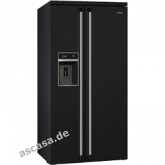 SMEG SBS963N Khl-Gefrier-Kombination Side-by-Side, No Frost, Schwarz, Victoria-Design, Energieeffizienzklasse A+, mit 5 Jahren Garantie!