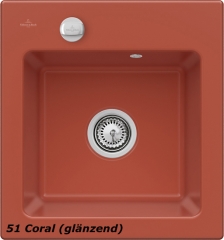 Villeroy & Boch Subway 45 XS, Farbe 51 Coral, Premiumline