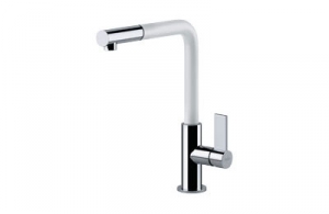 Franke Neptun-Evo Zugauslauf Einhebelmischer, Hochdruck, Chrom/Weiss, 115.0373.944