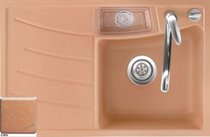 Einzelstck Systemceram KeraDomo VEGA 78 F in Cotto, Becken links, Excenter, mit 5 Jahren Garantie