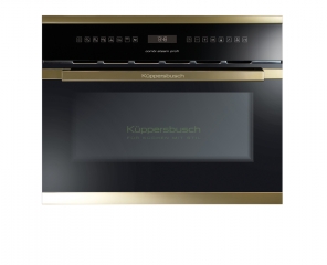 Kppersbusch EKDG 6551.0 J4 Schwarz, Design Gold, Einbau-Kombidampfgarer, mit 5 Jahren Garantie