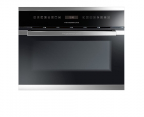 Kppersbusch EMWK 6551.0 J3 Schwarz, Design Silver Chrome, Einbau-Kompaktbackofen mit integrierter Mikrowelle, mit 5 Jahren Garantie