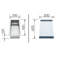 Blanco Resteschale und Glasschneidbrett im Set, 517087