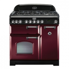 Falcon Classic Deluxe 90, Range Cooker, Gaskochfeld, 90 cm, Farbe Cranberry, mit 5 Jahren Garantie!
