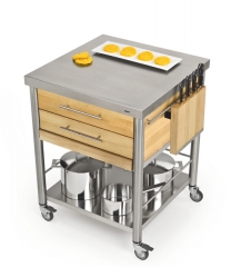 Jokodomus Kchenwagen, Auxilium, Edelstahl, Weibuche Lngsholz, 691772