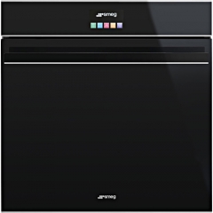 SMEG SFP6604NXE, Einbaubackofen, schwarz, Profilleisten Edelstahl, EEK: A+, mit 5 Jahren Garantie!
