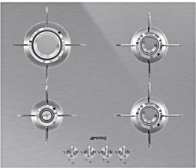 SMEG PXL664 Gas-Kochfeld, Edelstahl satiniert, 60cm, mit 5 Jahren Garantie!