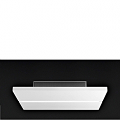 Smeg KSCF90B Umluft-Deckenlfter, Weissglas mattiert, 90 cm, mit 5 Jahren Garantie!