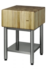 Jokodomus Hackblock, Weibuche Stirnholz und Edelstahl, Professional, 9260050