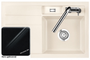 Systemceram KeraDomo Bela 78 F, Farbe Nero (glnzend), mit 5 Jahren Garantie