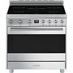 SMEG C9IMX9 Kombi-Standherd, Edelstahl, Induktion, 90 cm, Energieeffizienzklasse A, mit 5 Jahren Garantie!