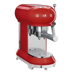 SMEG ECF01RDEU, Espressomaschine, Siebtrger, Farbe Rot