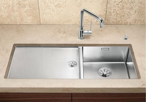 Blanco Claron 400/550-T-U, Hauptbecken rechts, Steelart, InFino Ablauf, 521602