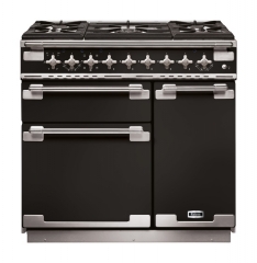 Falcon Elise 90, Range Cooker, Gaskochfeld, 90 cm, Farbe Gloss Black, mit 5 Jahren Garantie!