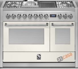 Steel Genesi 120, Rangecooker, 120 cm, Combisteam, Farbe Nuvola, G12SF-4BFNA, mit 5 Jahren Garantie!