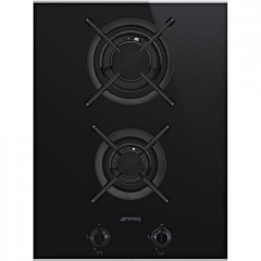 SMEG PV632CNXDE Gas-Glaskeramikkochfeld, Schwarz, 38 cm, mit 5 Jahren Garantie!