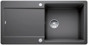 Blanco Idento XL 6 S Keramik PuraPlus, Farbe basalt, InFino Ablauf, 522134