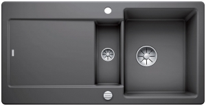 Blanco Idento 6 S Keramik PuraPlus, Farbe basalt, InFino Ablauf, 522127