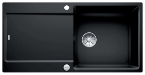Blanco Idento XL 6 S-F Keramik PuraPlus, Farbe schwarz, InFino Ablauf, 522283