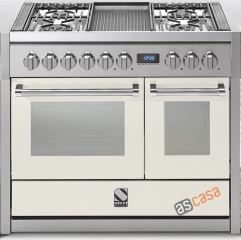Steel Genesi 100, Rangecooker, 100 cm, Combisteam, Farbe Nuvola, G10SF-4TNA, mit 5 Jahren Garantie!