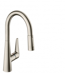hansgrohe Talis S 200, edelstahlfarbig, Hochdruck, Schlauchbrause 5026113