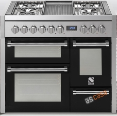 Steel Genesi 100, Rangecooker, 100 cm, Multifunktion, 3 �fen, Farbe Schwarz, G10FFF-6WBA, mit 5 Jahren Garantie!