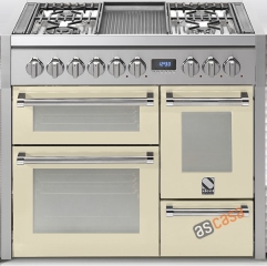 Steel Genesi 100, Rangecooker, 100 cm, Multifunktion, 3 �fen, Farbe Creme, G10FFF-4TCR, mit 5 Jahren Garantie!
