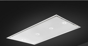 Smeg KSC120B Einbau-Deckenlfter, Weissglas mattiert, 120 cm, mit 5 Jahren Garantie!